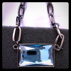 Lia Sophia blue sapphire chain necklace.